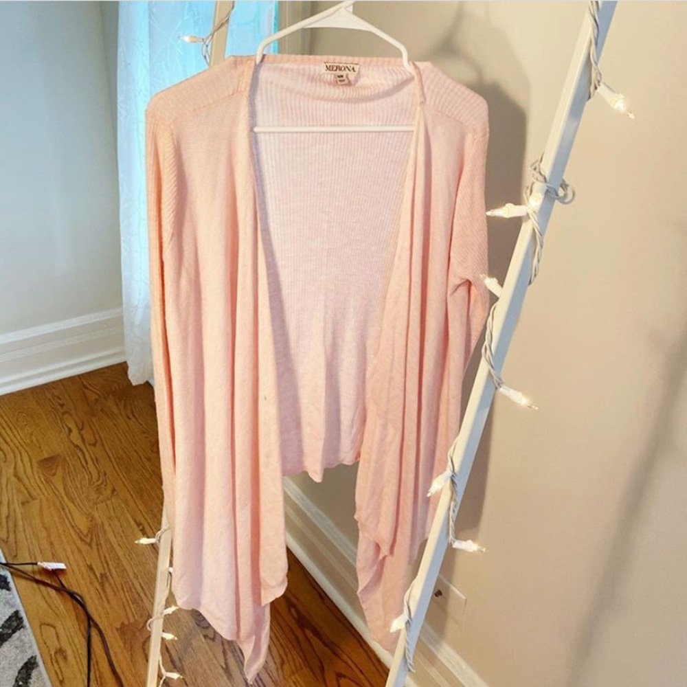 Pink cardigan